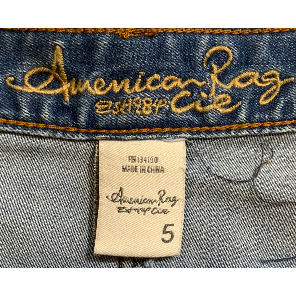 American Rag Women's Denim Button Down Skirt 5 Faded Blue Cottagecore Retro Y2K - Picture 10 of 11